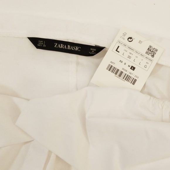 Zara Off the Shoulder Poplin Top, Size L - Picture 5 of 6